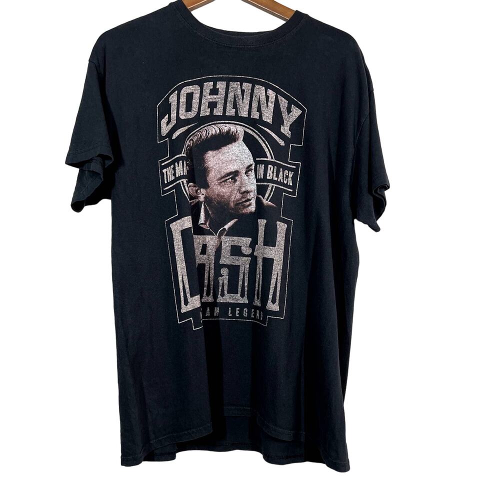 Johnny Cash Graphic Tee Short Sleeve Black American Legend - L